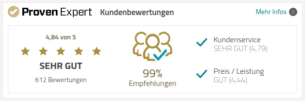ProvenExpert Bewertungssiegel